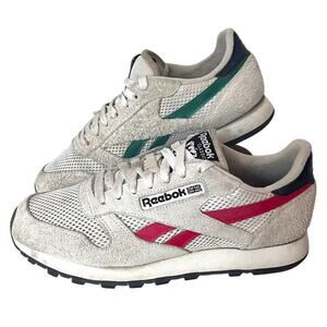 Reebok Classic Retro Sneakers Human Rights Now Women’s 8 Suede White Red Green